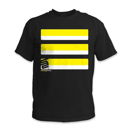 Safetyshirtz Basic High Visibility Tee, Black, L 01010501L